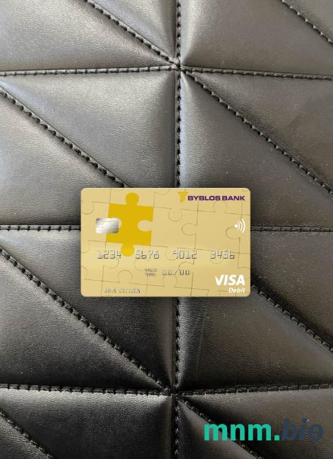 Lebanon Byblos bank visa obciążyć card wygląd fotograficzny skan PSD + zdjęcie